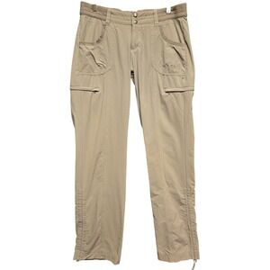 Kuhl Durango Cinch Leg Cargo Hiking Pants Women 10 REG Tan Utility Outdoor